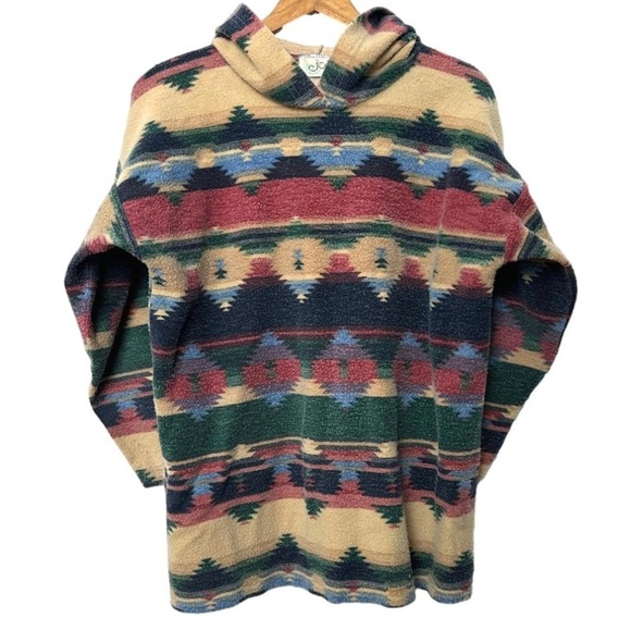 Vintage Sweaters - Vintage Aztec Grandmacore Sweater Jessie Cottagecore Indigenous Native American